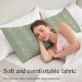 thumbnail image 5 of Green Flower Branch Body Pillow Cover 20 x 60 Inch Decorative Pillow Cover Spring Summer Farmhouse Botanical Lumbar Pillowcase Seasonal Rectangle Cushion Case for Couch Sofa Bed Living Room, 5 of 9