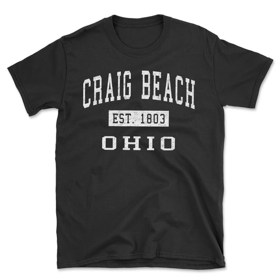 Craig Beach Ohio Classic Established Men's Cotton T-Shirt