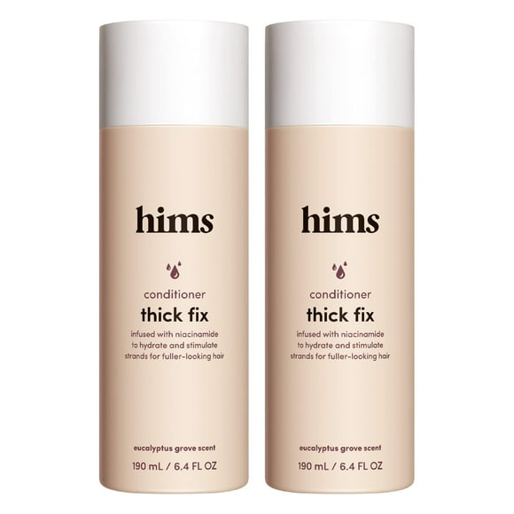 Acondicionador hims Thick Fix - Acondicionador para la pérdida de cabello con niacinamida - Apoya el tratamiento del crecimiento del cabello - Fresh Eucalyptus Grove 2 paquetes 6.4oz