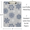 thumbnail image 3 of GZHJMY Snowflake Christmas Clipboard Classrooms Office Clipboard A4 Standard Letter Size 9" x 12.5" with Low Profile Metal Clip Decorative Clip Boards for Teachers, 3 of 6
