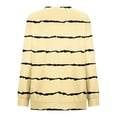 thumbnail image 4 of Diufon Womens Sweatshirts Stripe Printed Pullover Tops Round Neck Button Long Sleeve Blouses, 4 of 5
