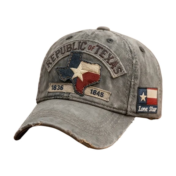 Republic of Texas Distressed Baseball Cap,1836-1845 Lone Star Embroidered Vintage Hat for Men Women