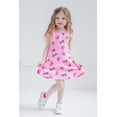 thumbnail image 4 of Vestido de skater Barbie para niñas grandes, French Terry, color rosa 10-12, 4 of 5