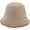 Khaki, variant on CoCopeaunts Solid Color Bucket Hats for Women Winter Warm Windproof Knit Fisherman Cap Soft Outdoor Fishing Cap for Girls