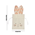 thumbnail image 3 of Easter Bunny Treat Bags - Small Drawstring Gift Bags with Rabbit Print, Perfect for Candy, Egg Hunt Prizes & Party Favors beige, 3 of 5