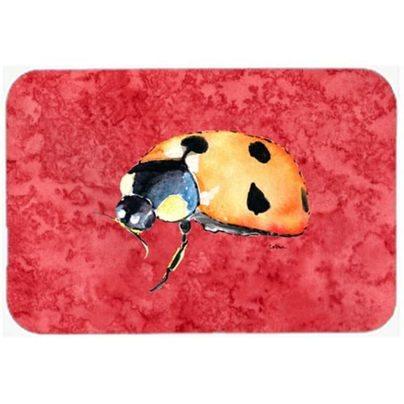 Carolines Treasures  Lady Bug on Red Mouse Pad