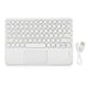 thumbnail image 1 of Wireless Bluetooth Keyboard with Round Keys, Ergonomic Design, Smart Touch, Ultra-Thin, White, 10 inch, 1 of 5