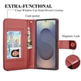 thumbnail image 2 of Tekcoo For Samsung Galaxy S26 Ultra Wallet Case with Credit Card Holder for Women Men, Flip PU Leather Wallet Phone Case, Detachable Magnetic Kickstand Cover with Wrist Strap, Red, 2 of 7