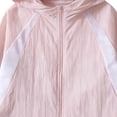 thumbnail image 3 of Kids Zip-Up Hoodie Jackets Girls Boys UPF 50+ Sun Protection Jacket Lightweight Color Block Hooded Coat Trendy Outwear with Pockets Pink 4-5 Years, 3 of 7