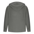 thumbnail image 5 of MaFYtyTPR Men's Casual Tops Fashionable Linen Shirt Solid Color Casual V-neck Long Sleeved Hooded Top Gray XXXL, 5 of 5