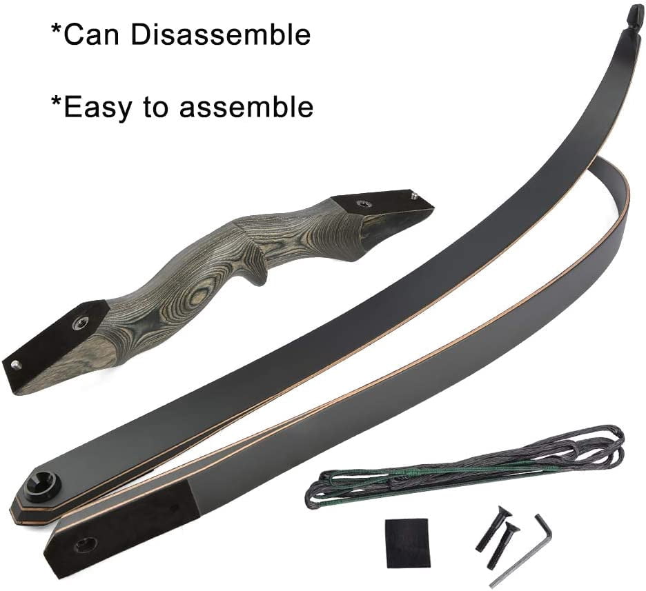 A.M.E 60" Takedown Recurve Bow Adult Archery Hunting Shooting Target Practice 25-60lbs