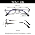 thumbnail image 4 of 10 PK Mens Retro Aviator Reading Glasses Metal Frame Blue Light Blocking Readers, 4 of 6