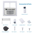 thumbnail image 7 of 8000 BTU Window Air Conditioner Unit with Remote Control, Cools Rooms Up to 350 Sq ft, Energy Efficient, Energy Efficient, Cool/Fan/Dehumidifier Modesoom, for Home, Coffice, 7 of 7