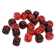 thumbnail image 3 of 48PCS Dados de 6 caras Juego de mesa impermeable de plástico negro y rojo Juego de dados para bares de fiesta Club, 3 of 14