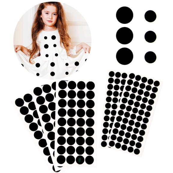 EBaokuup 200 Pcs Black Self Adhesive Felt Circles, 0.5 & 0.75 Inch Craft Stickers
