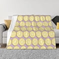 thumbnail image 1 of Fotbe Yellow Lemon Slices Manta de Franela con Estampado, Manta Ultrasuave para Cama, Sofá, Auto, Hipoalergénica y Antibolitas-40"x30", 1 of 6
