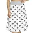 thumbnail image 1 of Women's Sea Turtle Detailed Sketch Animal A-line Printed Skirt Casual Wear, 3XL, Charcoal Grey White, by Ambesonne, 1 of 1