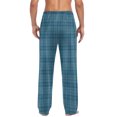 thumbnail image 5 of Miluxas Plaid Pajama Pants for Men – Men's Elastic Waist Cotton Pajama Bottoms - Soft Comfy Loose Fit Pj Pants with Pockets Blue, 5 of 6
