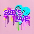 thumbnail image 2 of Wild Bobby, Graffiti Art God's Love, Inspirational/Christian, Men Graphic Tee, Light Pink, Medium, 2 of 4