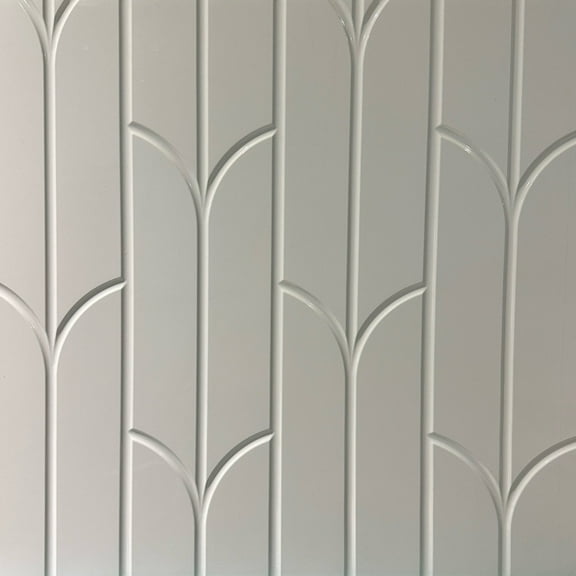 Pandora Faux Tin Glue Up 4' x 8' Wainscoting Panels in Gloss White (Paintable) (96 Sq.ft / Pack) - 3 Pieces