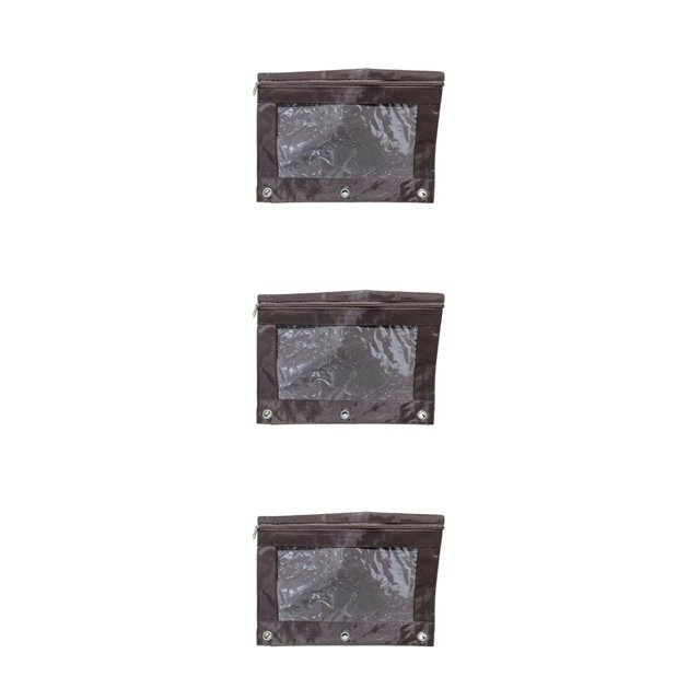 Transemion Easy To Carry And Organize Documents With Stylish Pouch Easy To Organize Items Brown 3Set