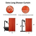 thumbnail image 3 of Rideau de Douche Extra Long Orange Polyester 12 Anneaux 79"L x 71"L, 3 of 5