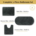 thumbnail image 3 of Evideco French Home Goods Tropical Night 3-Piece Bath Mat Set – Includes Standard, Runner, and Contour, 3 of 10