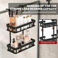 thumbnail image 4 of Over Door Shower Caddy, Black Rustproof Bathroom Organizer, 2-Tier Storage Rack, 11.81x5.31 Inch Shelves, No Drilling Required, 4 of 9