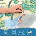 thumbnail image 3 of Yayeee Kitchen Curtains Tier Pair Light Filtering 27"x36" Rod Pocket Short Cafe Window Panel, Beige Tree, 3 of 7