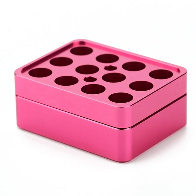 Molde De Lápiz Labial Aluminio Rosa 12 Agujeros 9.3mm DIY Molde De Lápiz Labial Fabricación De Moldes De Relleno De Lápiz Labial