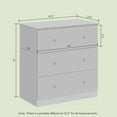 thumbnail image 2 of Furinno Tidur Simple Design 3-Drawer Dresser with Handle, French Oak Grey, 2 of 6