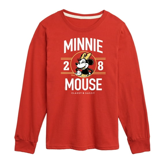Disney - Minnie Mouse - 1928 Classy & Sassy - Youth Long Sleeve Graphic T-Shirt