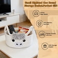 thumbnail image 6 of Highland Cute Cow Basket, Small Shower Gift Basket, Round Woven Rope Cotton Storage, Blanket 0rganizer with Ears Handles, Blanket Towel Decor Storage Bins, 6 of 6