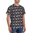 thumbnail image 5 of Rocae Bohemian Chicken for Men's Moisture-Wicking Crew Tee - T-Shirt for Sports, Outdoor Activities, and Casual WearLarge, 5 of 9
