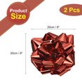thumbnail image 2 of Uxcell 8 Inch Large Gift Bow Metallic Christmas Bows Red for Gift Wrapping 2Pcs, 2 of 7