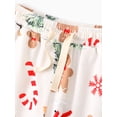 thumbnail image 2 of Pantalones de Pijama para Niñas PATPAT Blancos con Estampado de Pan de Jengibre Talla 5-6, 2 of 7