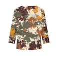 thumbnail image 4 of Abcomgle Kids Long Sleeve Shirt Girls 7-8 Casual Camo Graphic Crewneck Shirts for Kids Girls Fall Basic Top for Girls Loose Girls Sweatshirts 6-7 Years,Brown, 4 of 6