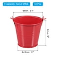 thumbnail image 2 of Uxcell 2.4"x2" Small Metal Buckets Mini Galvanized Bucket Colorful Easter Buckets Red 8 Pcs, 2 of 6