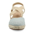 thumbnail image 6 of Journee Womens Ashlee Platform Espadrille Wedge Sandals, Widths Available, 6 of 9