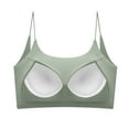 thumbnail image 4 of Xfvqtps Sports Bras for Women Spaghetti Straps Padded Elastic Soft Comfortable Gym Fitness Yoga Bra Green, 4 of 6