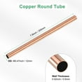 thumbnail image 3 of Uxcell 1-Pack Copper Round Tube, 12mm OD 0.5mm Thick 200mm Length Straight Pipe Tubing for Construction/Machining/DIY Crafting, Metal Straight Pipe, 3 of 7