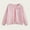 #07Pink, variant on Children's Solid Color Round Neck Long Sleeve Knitted Cardigan (4-16Y) - Medium Large Casual Comfortable Jacket, Limited Time Offer