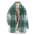 thumbnail image 5 of Hueook Long Vest for Women Women's Casual Warm Clothing Winter Daily Printed Loose Collar Button Long Sleeved Jacket Green XL, 5 of 7