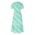 thumbnail image 5 of Sexlip Womens Maxi Dress Short Sleeve Tie Dye Design Light Fabric Flowy Silhouette for Outdoor Leisure Blue L, 5 of 5