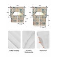 thumbnail image 6 of Morocco Ethnic Kitchen Curtains Swag Valance and Tier Curtains Set 36 Inch Length, Boho Country Retro Abstract Checked Rod Pocket Drape Panels Pair Swag Curtain for Bathroom/Cafe/Window, 6 of 6