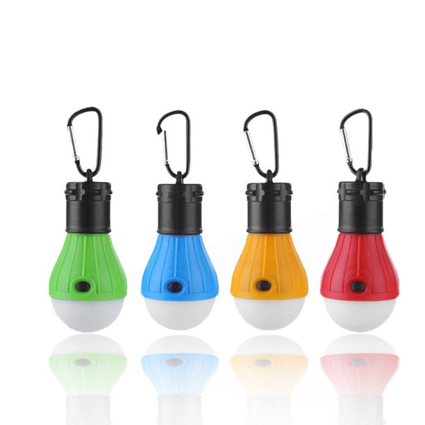 Lámpara de tienda portátil, luz LED para tienda de campaña, 4 paquetes de gancho de Clip, luces de emergencia para huracanes, bombilla LED para Camping, tienda de campaña, equipo de bombilla