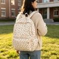 thumbnail image 3 of 2026 New Floral Canvas Backpack Women Backpack Purse Print Casual Women's Backpack Fashion Rucksack Shoulder Bags Casual Travel Daypack Back to School Backpack(Red), 3 of 4