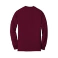 thumbnail image 6 of Gildan Classic Fit Men Long Sleeve T-Shirt, DryBlend Crewneck Tee, Maroon, XL, 6 of 6