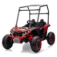 thumbnail image 2 of Telyswee 24V Kids Ride on UTV, 2 Seater 4WD Electric Truck with Sun Shade, Remote Control, LED Lights, 4 Shock Absorbers, 3 Speeds, Horn, and Music Player for Gift, 2 of 8