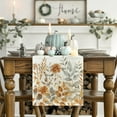 thumbnail image 2 of SM-XLHN Eucalyptus Flowers Leaves 210 GSM Fall Table Runner, Seasonal Autumn Kitchen Dining Table Decoration for Home Party Decor 13x72 Inch, 2 of 6